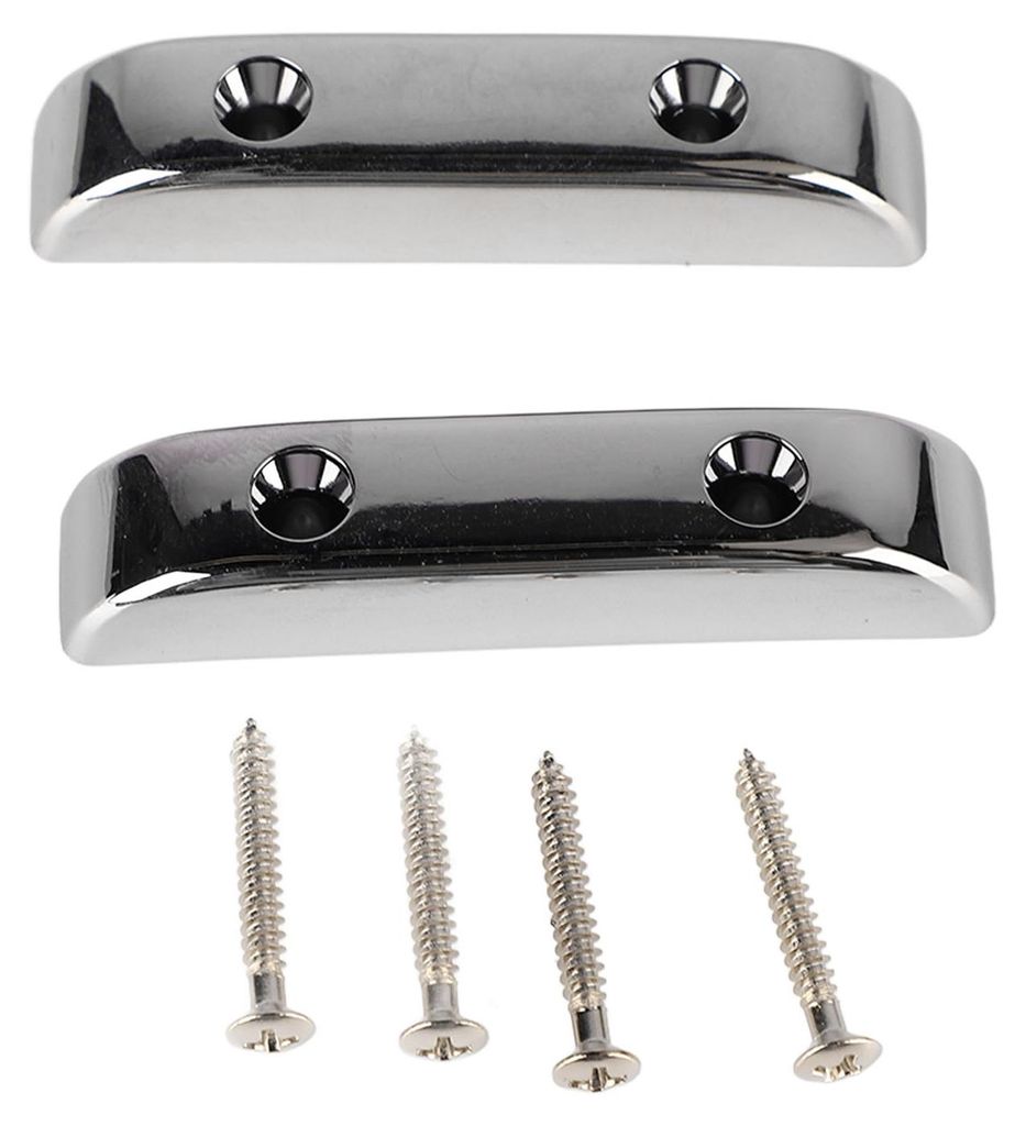 2 Stück Bass-Daumenauflage aus Kunststoff, rutschfest, leicht, Jazz-Bassgitarre, Daumen-Fingerauflage GM04 Silber