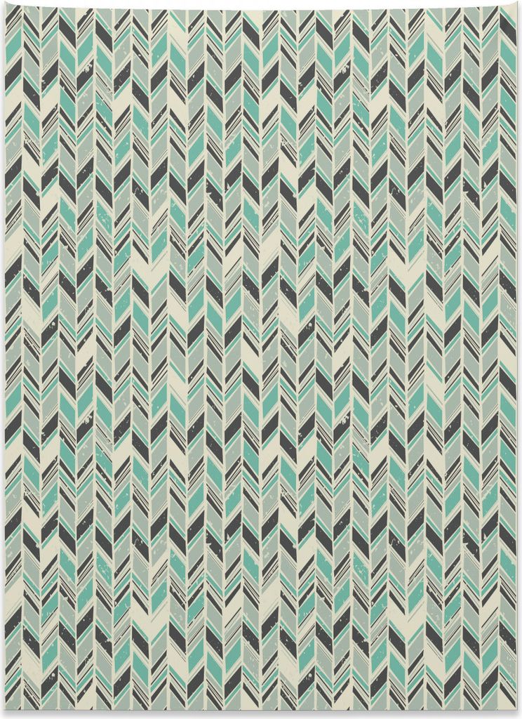 Abakuhaus Winkel Wandteppich, Grunge Zickzack Design aus Weiches Mikrofaser Stoff Kein Verblassen Klare Farben Waschbar, 110 x 150 cm, Mehrfarbig