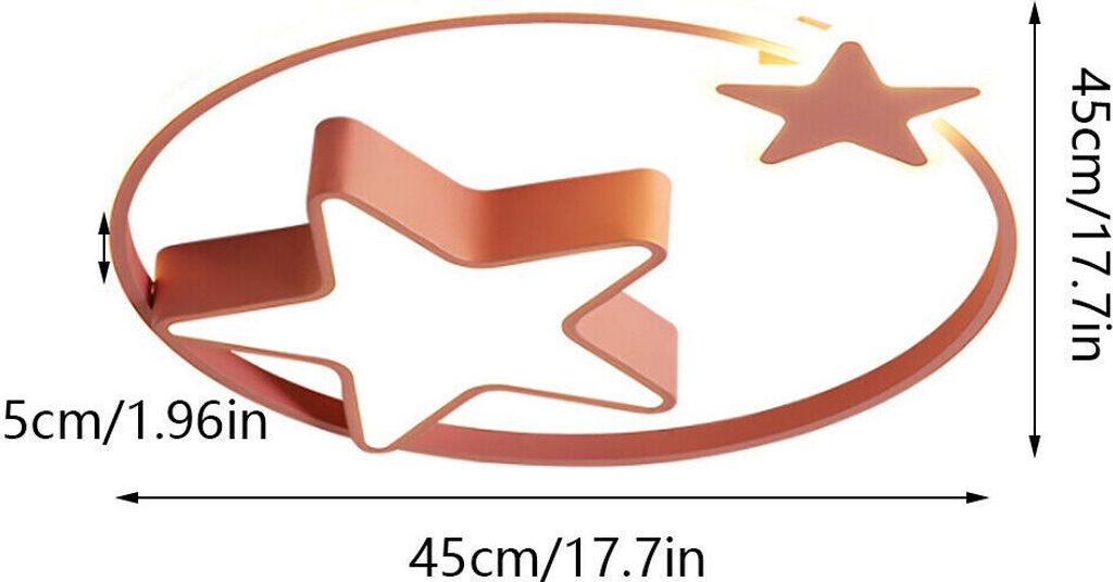 45cm LED Stern Dimmbare Moderne Kreative Deckenleuchte Produktbild 2