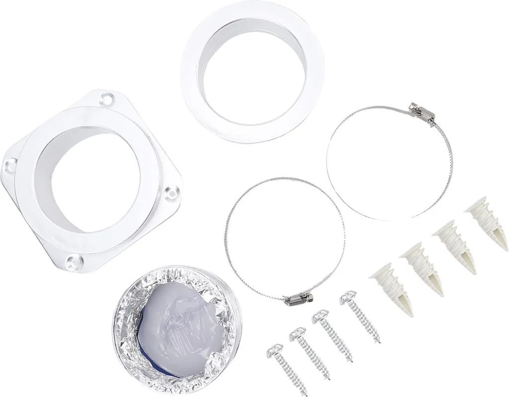 Adaptateur évacuation sèche-linge mural avec gaine aluminium flexible