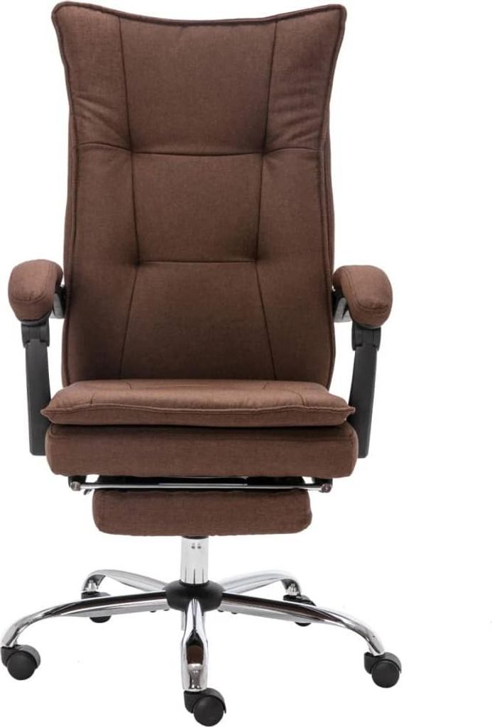 vidaXL Massage-Bürostuhl Braun Stoff