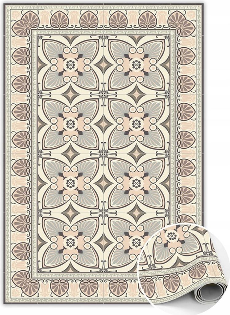 Trendiger Pfauenfeder-Terrassenbelag 150x225 cm
