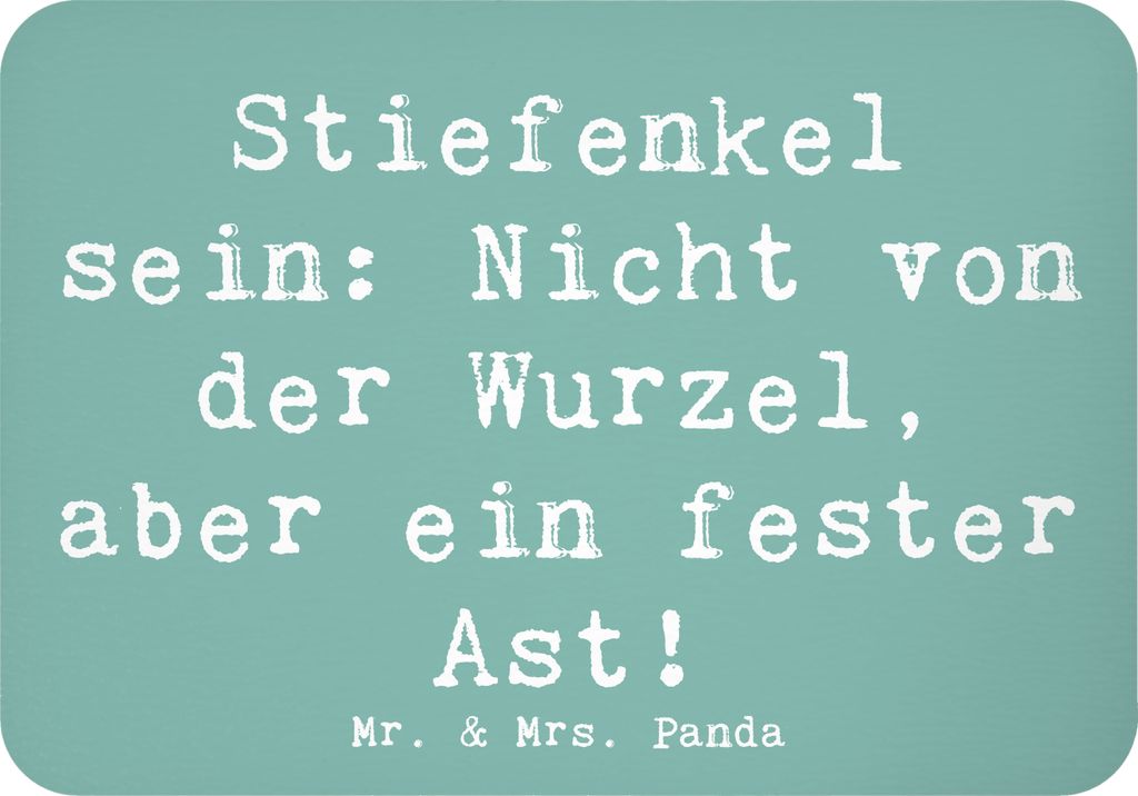Mr. & Mrs. Panda Kühlschrankmagnet Spruch Stiefenkel - Meeresbrise - Geschenk, Notizhalter, einzigartige Designs, holzmagnet, zettelhalter, Verwan...