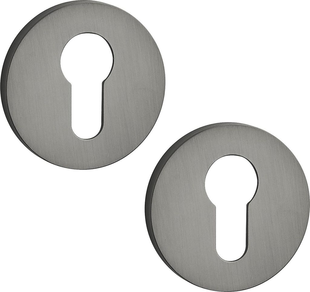 Runde Rosette, Türgriffplatte innen, Graphiteinsatz