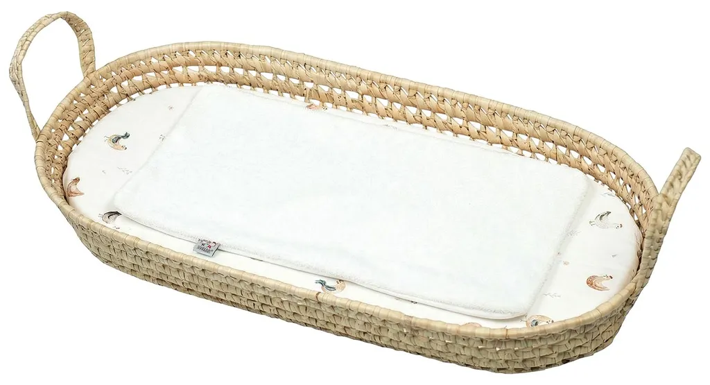 Panier à langer pour chambre bébé Gallina Écru 77 cm style scandinave