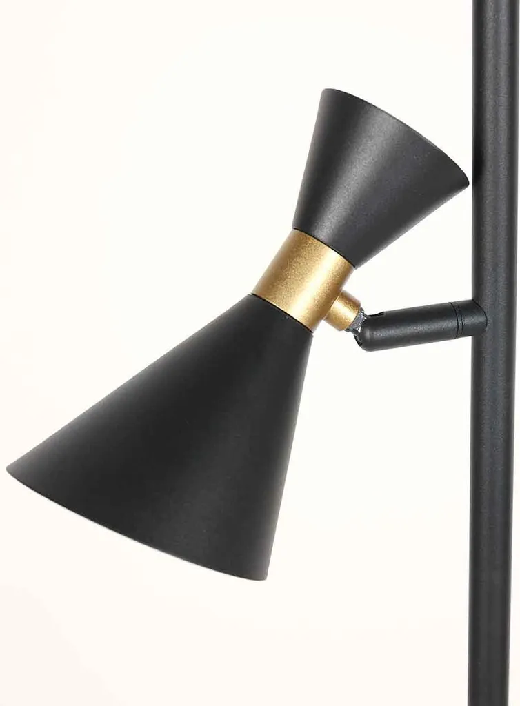 Piantana Moderna Anne Lighting Preto 4112ZW - Design Nero Metallo - 4