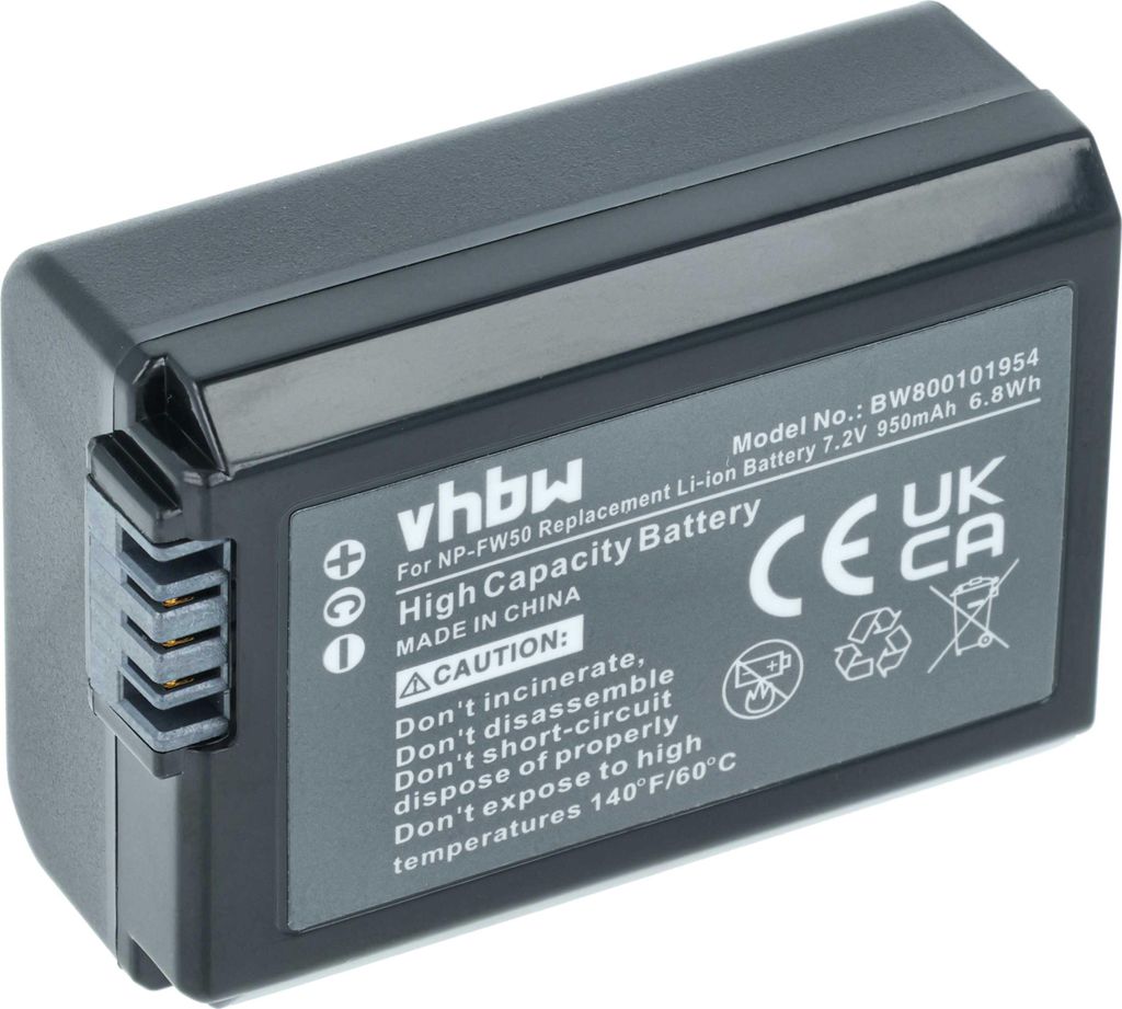 vhbw Akku kompatibel mit Sony ZV-E10, RX1R III Kamera (950 mAh, 7,2 V, Li-Ion), Infochip