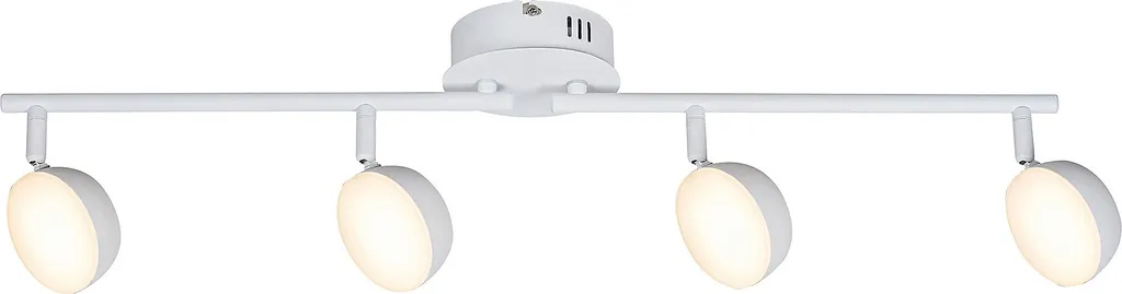 Réglette LED 4 points 16W Hedwig blanc mat télécommandée design moderne - 5