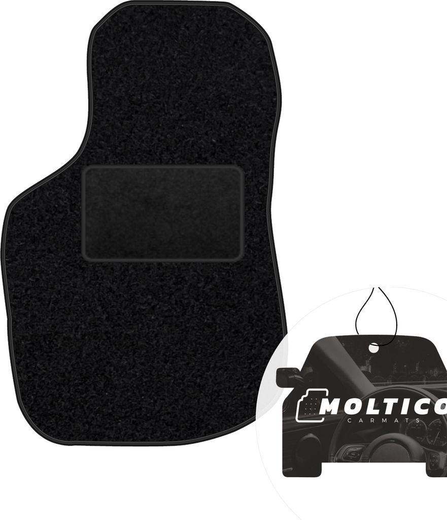 moto-MOLTICO Fahrer Fußmatte Auto Velours Fahrerseite Autoteppiche Schwarz Fahrermatte 1-teilig passend für Opel Tigra A 1994-2003