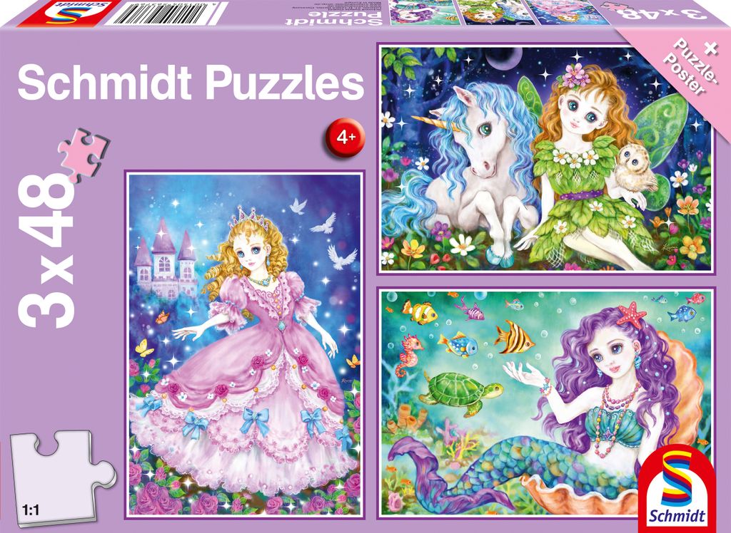 Schmidt Spiele 56376 Puzzle Princezna, víla, mořská panna - Obrázek produktu 