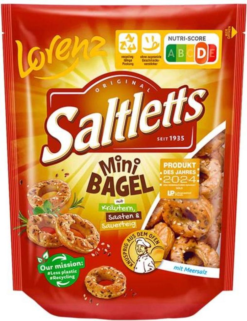 Lorenz Saltletts Mini Bagel mit feinen Saaten und Kraeutern Produktbild 