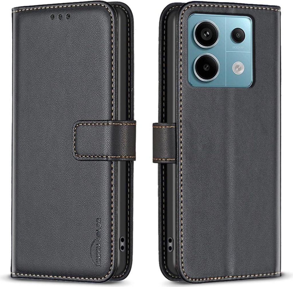Xiaomi Redmi Note 13 Pro 4G / Poco M6 Pro 4G Hülle - BINFEN Klapphülle - Schwarz