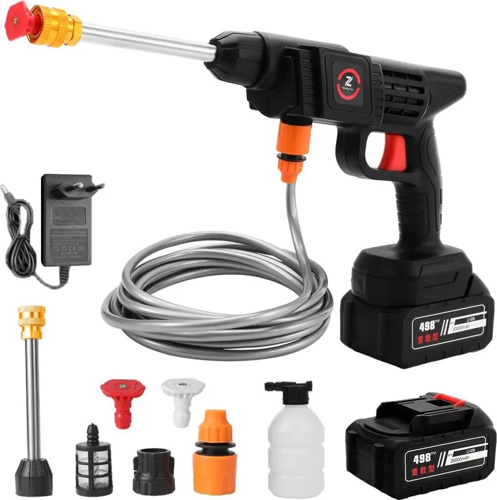 Idropulitrice a Batteria 50 Bar 20000mAh | Kit Completo Lavaggio Auto