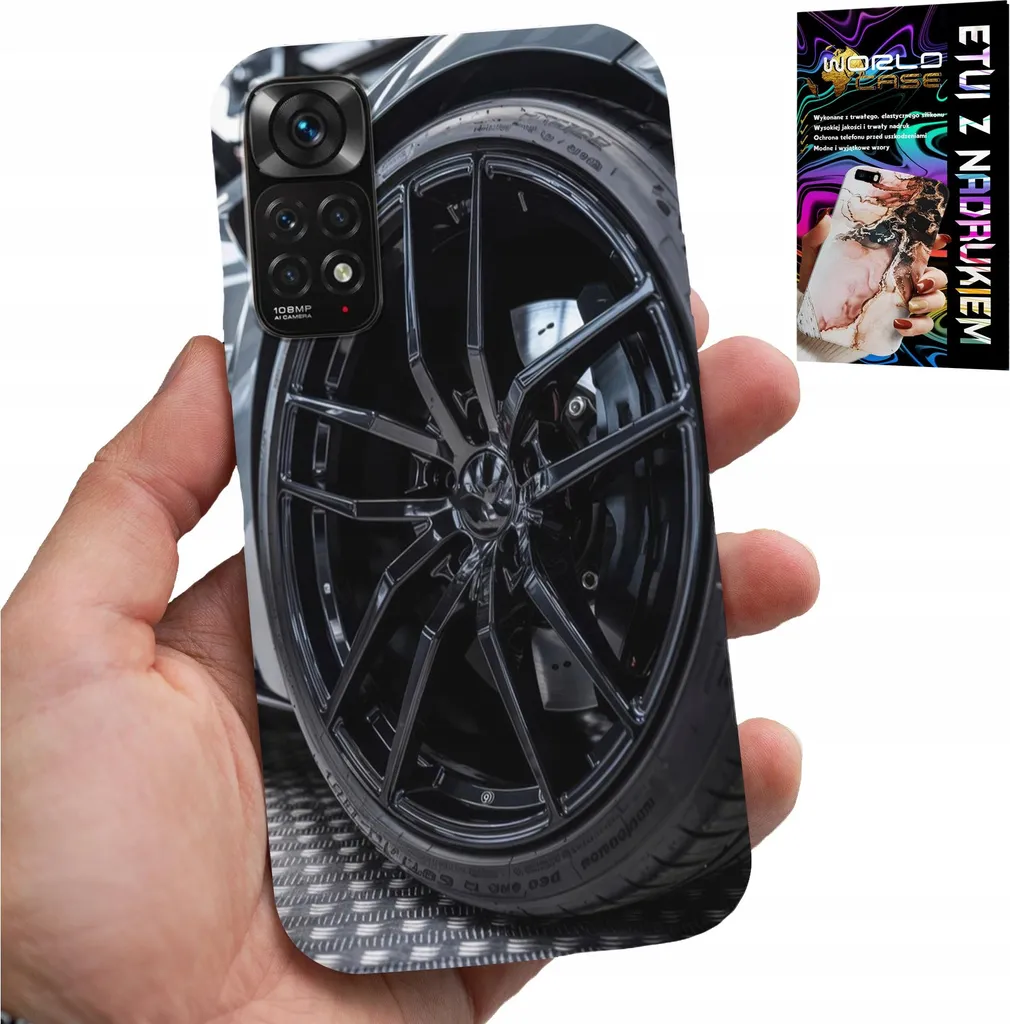 Custodia Per Xiaomi Note 11 / 11S - Cerchio Auto Sportiva Auto Fan + Vetro