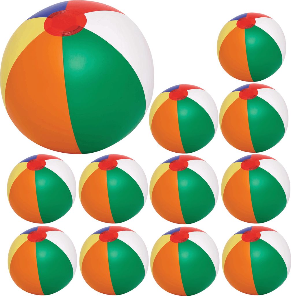 12 x Wasserball in Regenbogenfarben – 26 cm Produktbild 