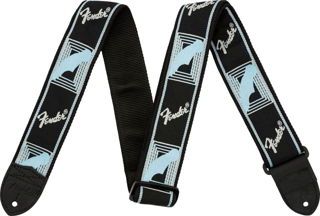 Fender Guitar Strap Monogrammed 2'' Black/Light Grey/Blue