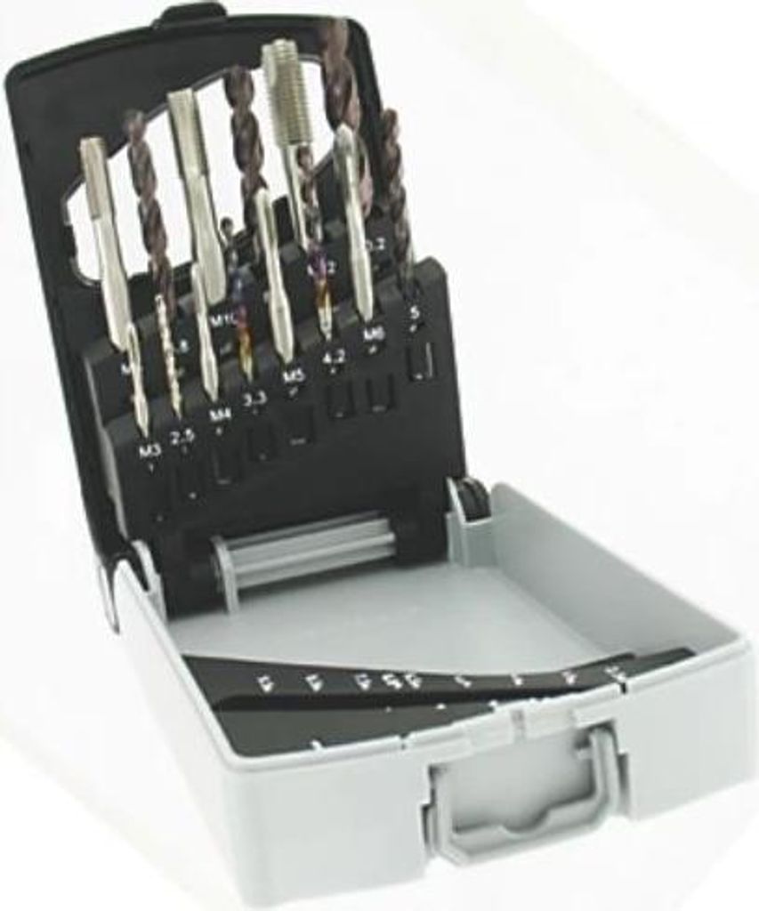 15-teiliges Set Gewindebohrer und Bohrer 1 Tag TIVOLY - 11900170029