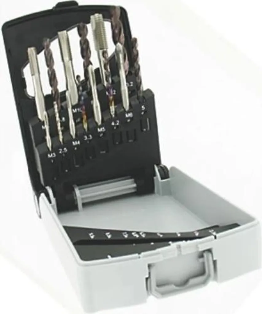 Coffret taraudage complet pour atelier forets et tarauds 15 éléments