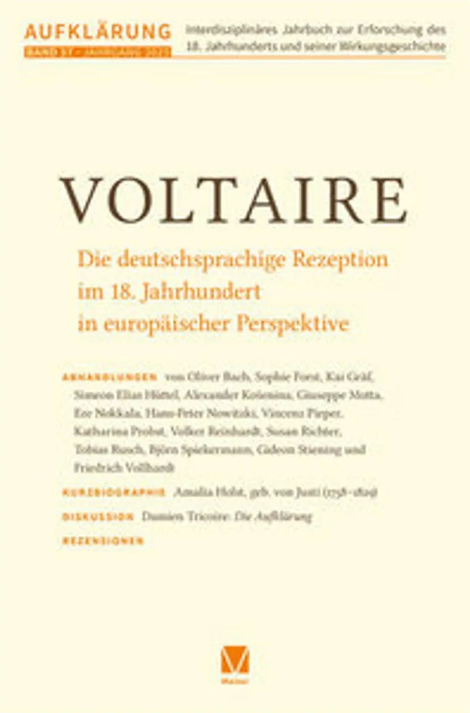 Livre Aufklärung 37 Voltaire : Analyse Critique et Pensée Philosophique