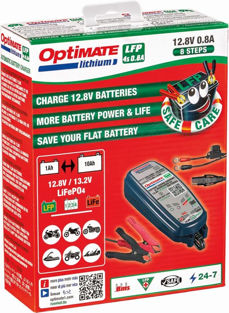 Chargeur OptiMATE Lithium 4S 12.8V avec programme de récupération - 10