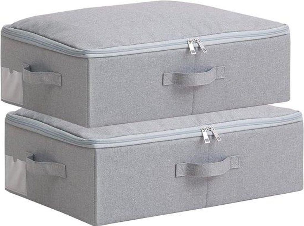 Faltbare Lagerboxen Dunkelgrau 2er Set