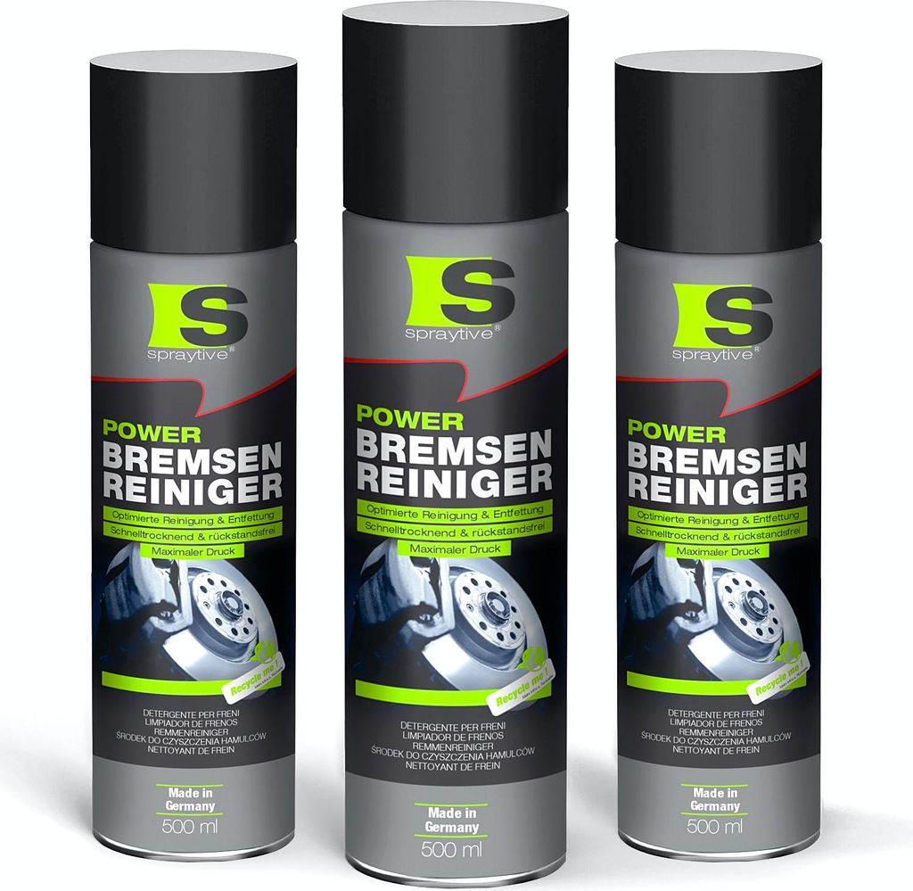 Spraytive 3x 500 ml Power Bremsenreiniger Spray – Produktbild 