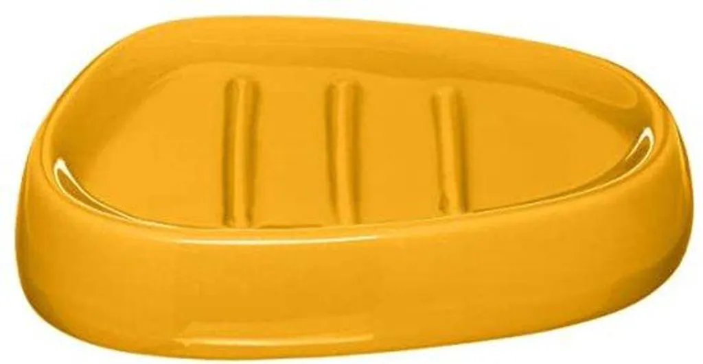 Porte-savon de luxe jaune en céramique - Accessoire de décoration haut de gamme