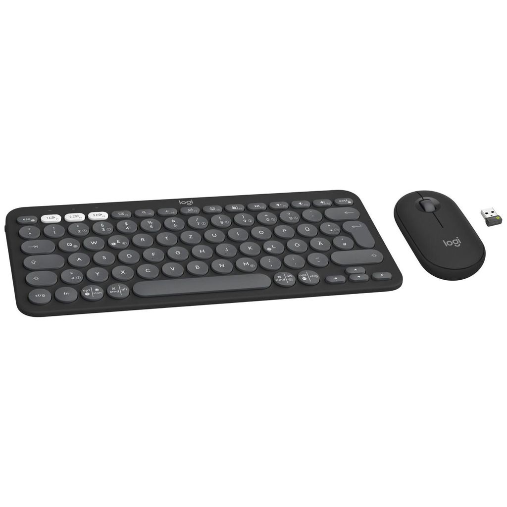 Logitech K380s Pebble 2 Combo Tastatur u. Maus-Set schwarz Produktbild 