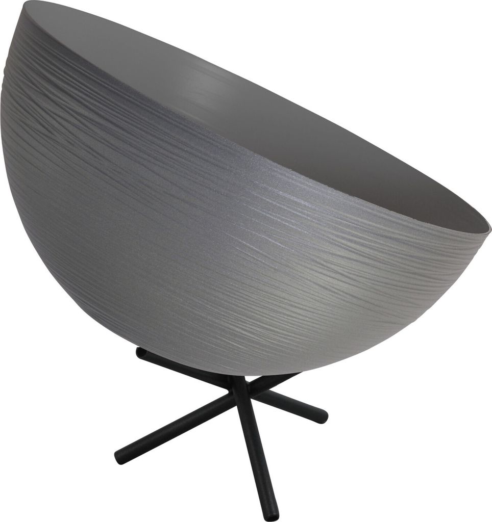 Tischleuchte E27 42 cm Grau Schwarz Metall Industrie Design Tischlampe