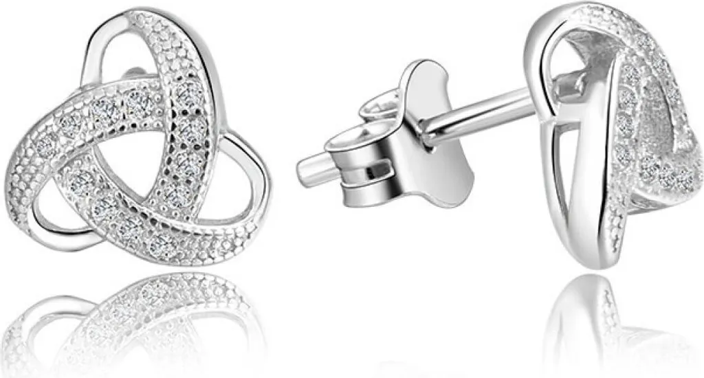 Boucles d'oreilles clous en argent à motifs nœuds - Accessoire féminin