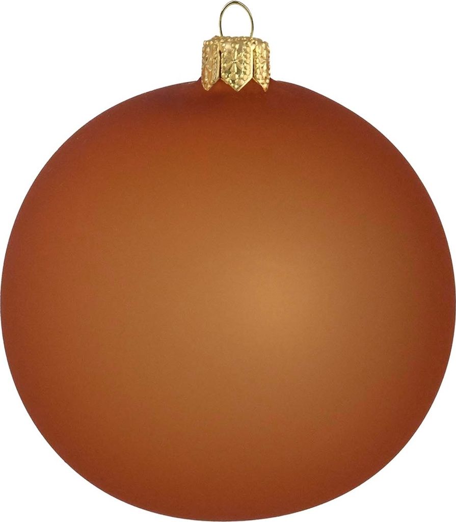 Glasornament in mattem Ziegelton