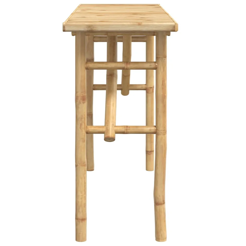Console bambou 115 cm stable et compacte - Solution gain de place chic - 4