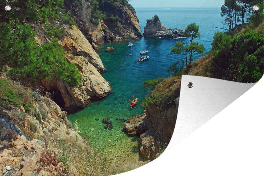 MuchoWow 60x40 cm Outdoor-Poster Gartendeko Sichtschutz Garten Poster für den Garten Schlucht an der Costa Brava
