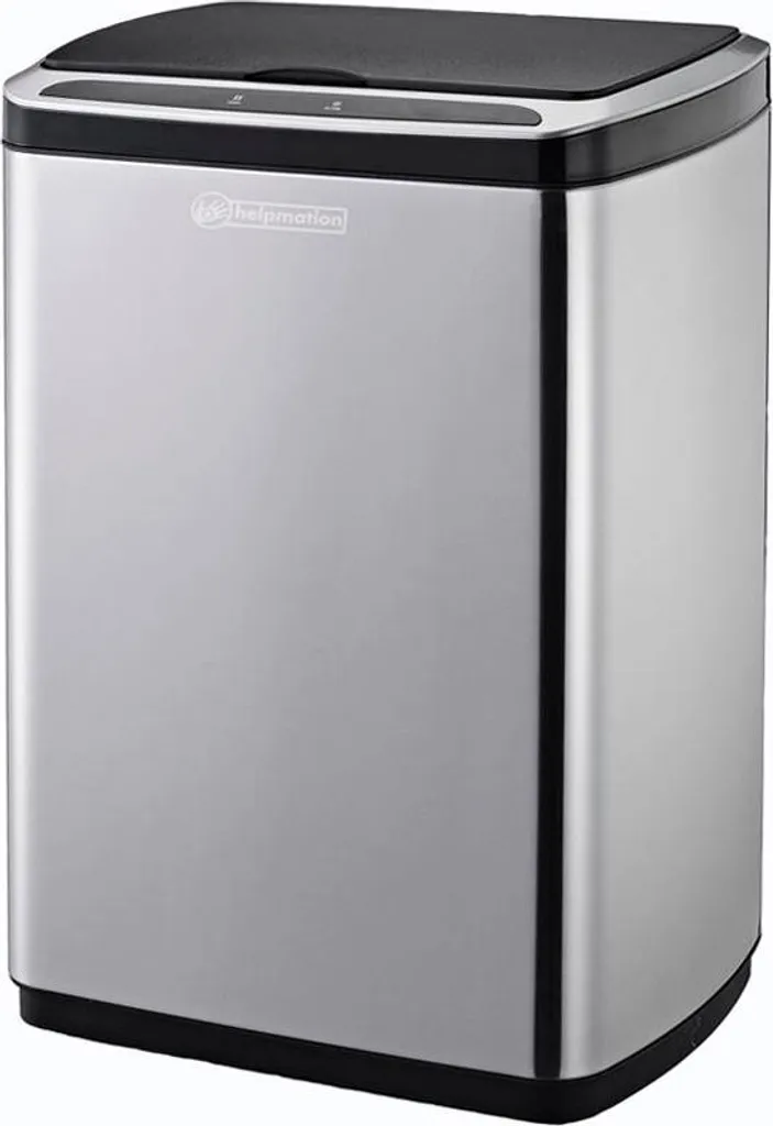 Poubelle 30L anti-odeur Helpmation Cube Wide AK5110 automatique Inox