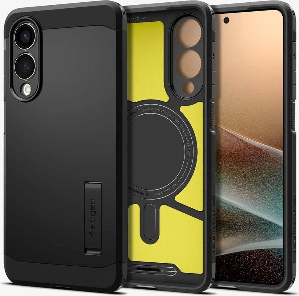 Spigen Samsung Galaxy S25 Edge Tough Armor MagFit Hlle - Schwarz