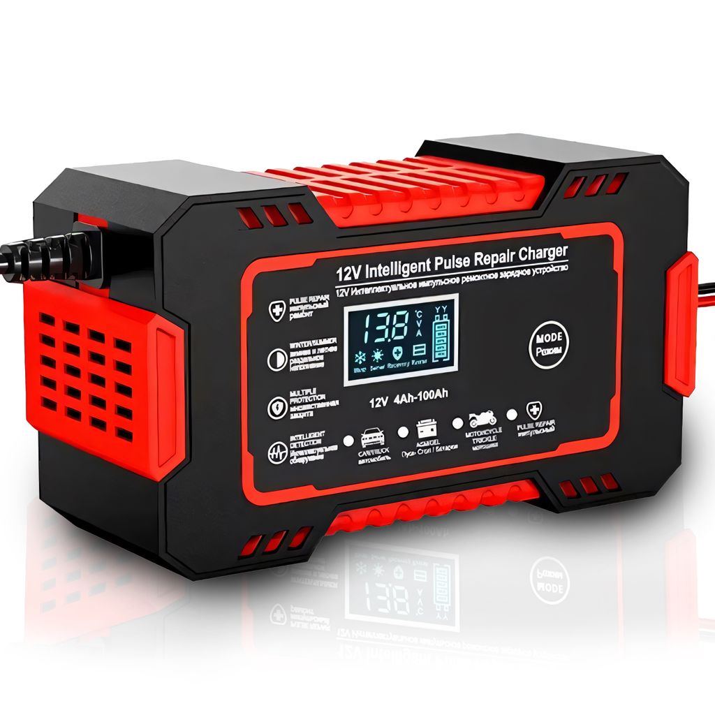 Intelligentes Ladegerät 6A 12V/24V Batterieladegerät 6A - Vollautomatisch Für Auto & Motorrad Autobatterie Ladegerät