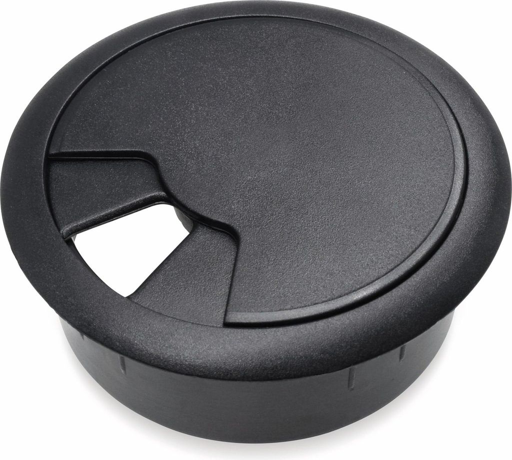 Kabeldurchführung für Arbeitsplatten, schwarz, 50 mm, ABS