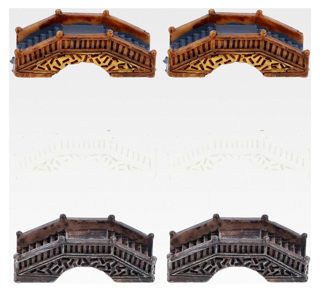 6 Stück Miniatur Harzbogenbrücken für den Garten