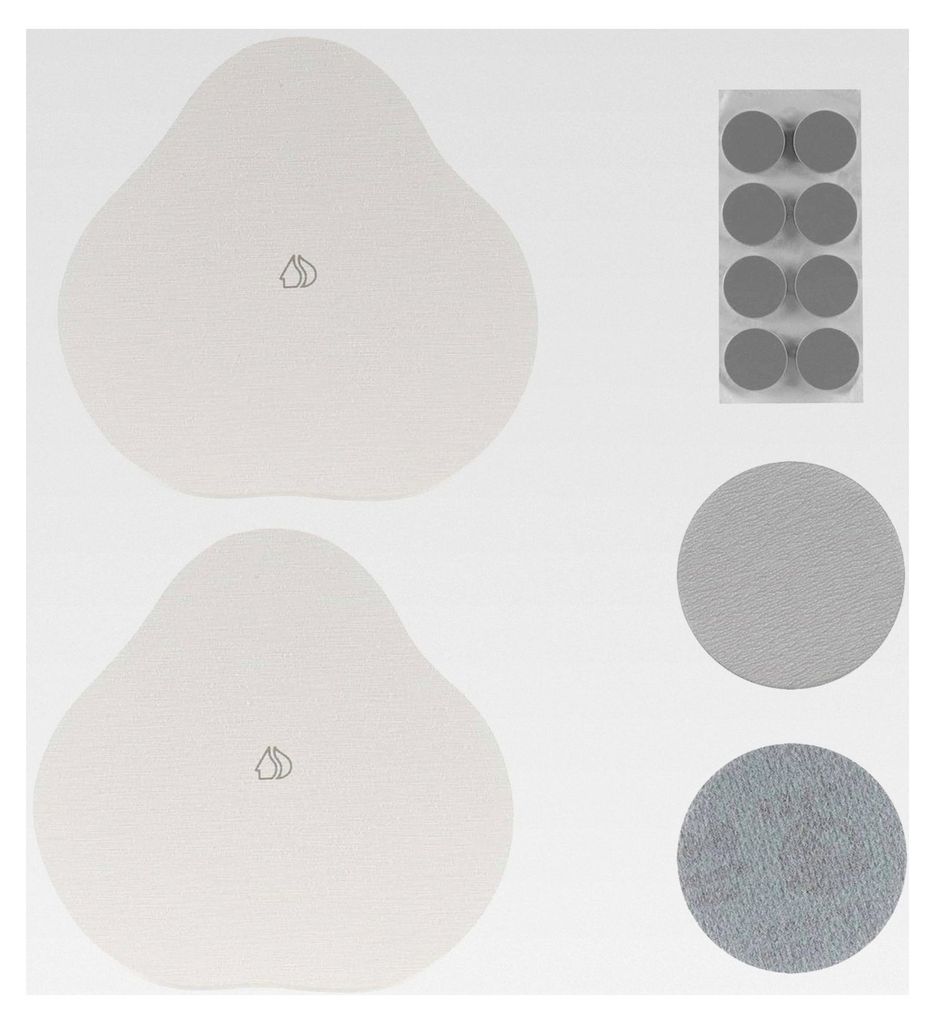 2er Set Kieselgur Untersetzer klein - Wasserabsorbierendes Diatomit Tablett - Steinmatte für Badezimmer - Unterlage - Weiß