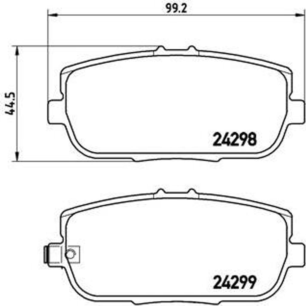 Brembo Bremsbelagsatz, Scheibenbremse Hinterachse P 49 044