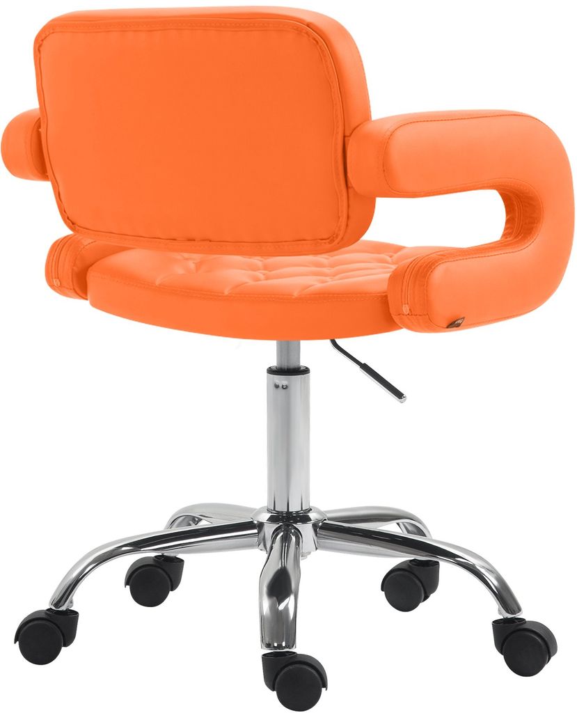 CLP Arbeitshocker Dublin Kunstleder höhenverstellbar und drehbar Farbe:orange