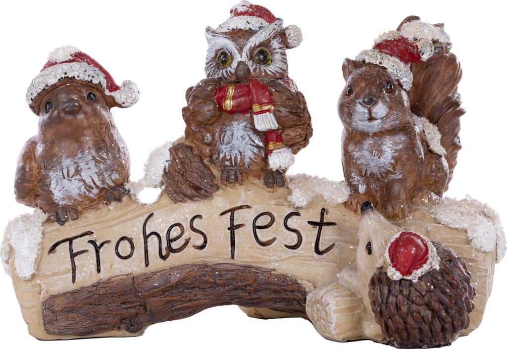 Weihnachtsgruß von den Waldtieren: 'Frohes Fest' – Perfekte Botschaft