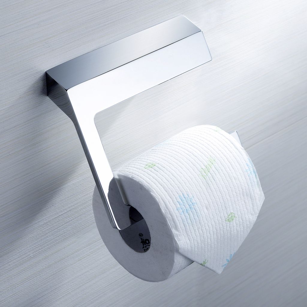 BERNSTEIN Toilettenpapierhalter TPH601 in Chrom, Elegantes Design, Zink, Inkl. Montagematerial