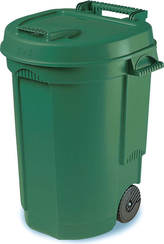 EDA Fahrbarer Abfallbehälter 110 Liter 55 x 58 x 81 cm Produktbild 