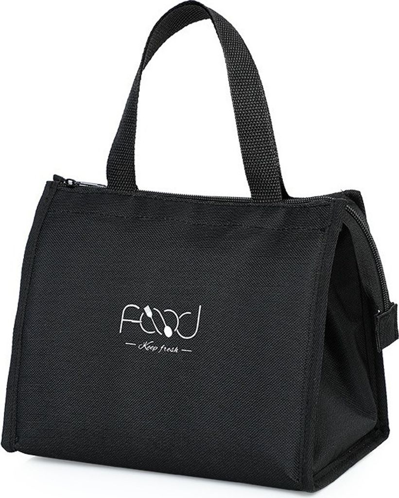 INF Isolierte Lunch-Tasche für Erwachsene, kleine schwarze Lunch-Tasche