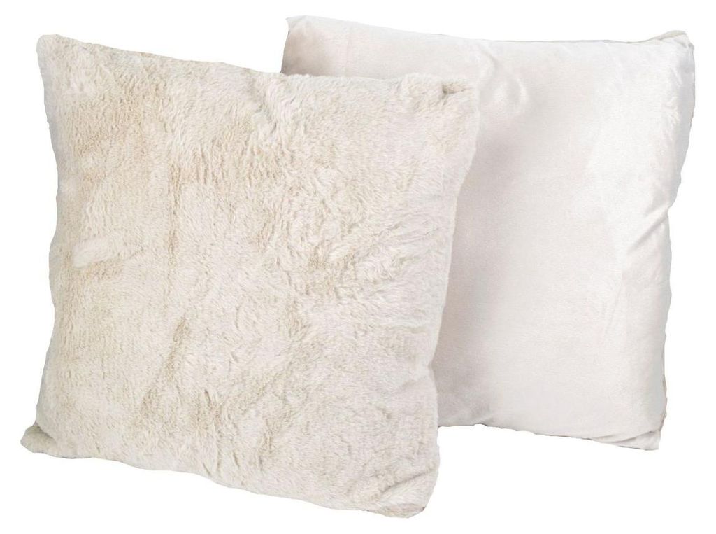 Fellimitat Kissen Polyester 45x45 beige, anthrazit o.weiß Produktbild 