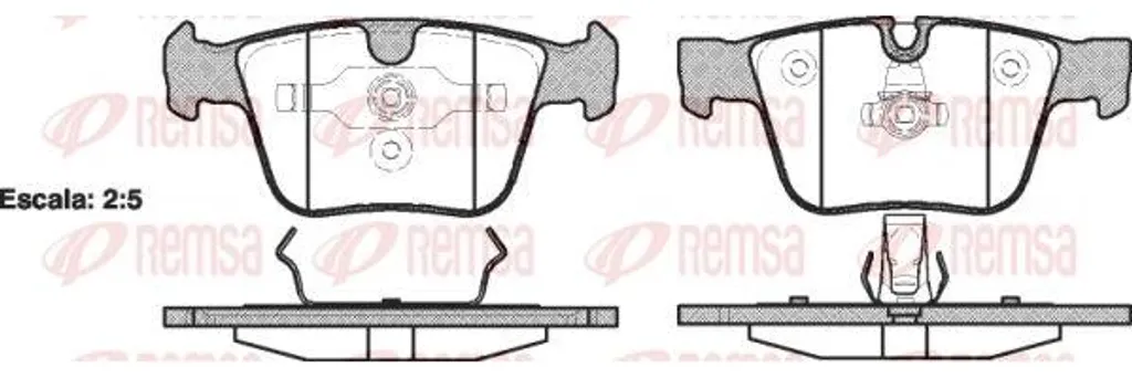 Plaquettes de frein REMSA 1216.00 pour Mercedes Classe M R S 1644201020