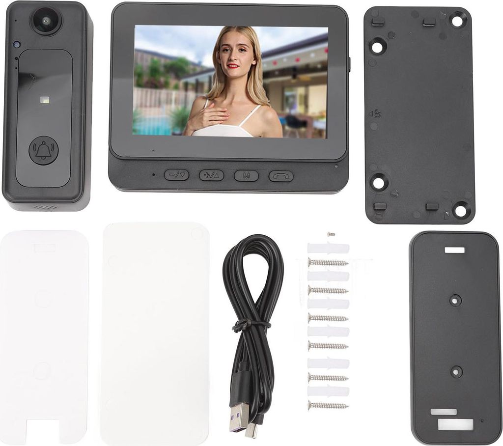 System wideodomofonowy 1080P noktowizor 4,3-calowy kolorowy Zdjęcie produktu 