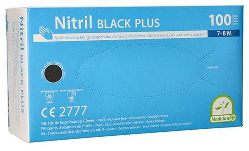 "Medi-Inn Classic" Handschuhe, Nitril puderfrei "Black Produktbild 