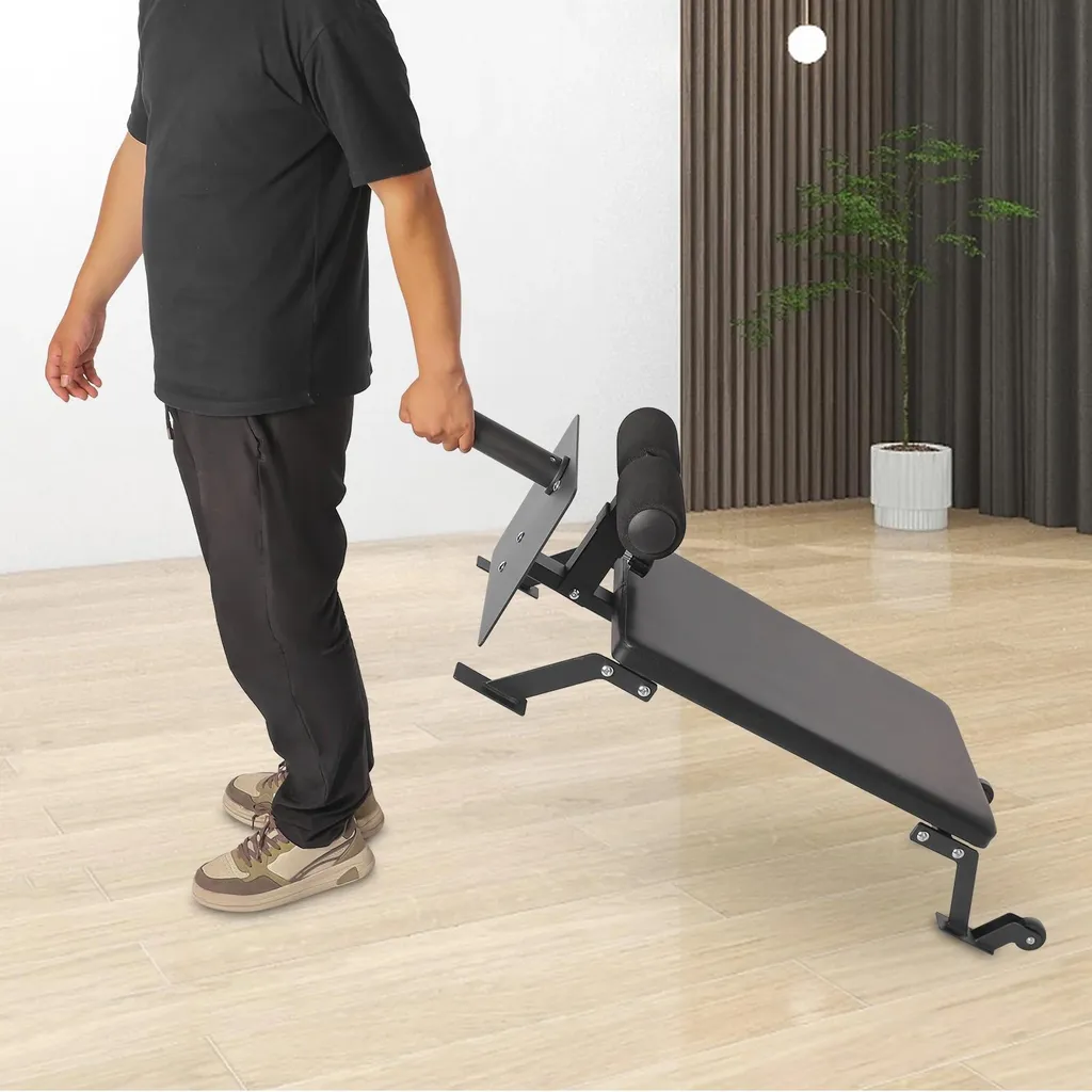 Musculation des cuisses à la maison : banc de flexion noir robuste